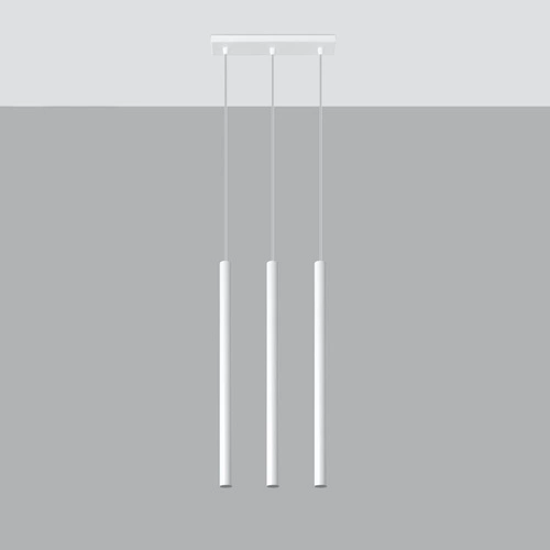 Lampa wisząca Pastelo 3 biała nowoczesna nad stół i wyspę do kuchni i jadalni