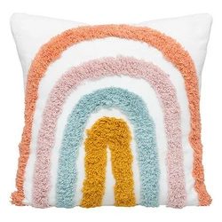 Poduszka dekoracyjna Rainbow do salonu bawełniana tęcza 38x38 cm