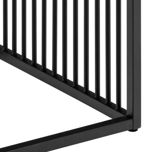 Stolik kawowy kwadratowy Strington 40x40 cm dąb czarny loftowy do salonu Actona