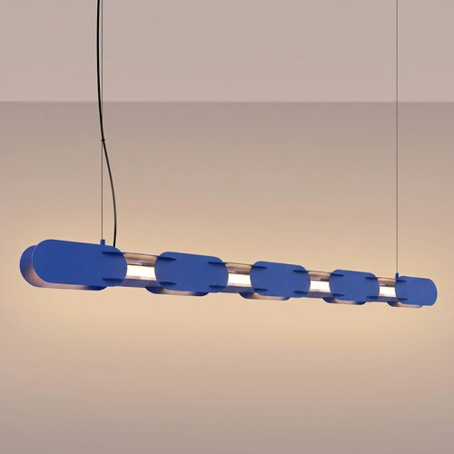 Lampa wisząca LED CHAIN 158 ultramaryna nad wyspę nowoczesna