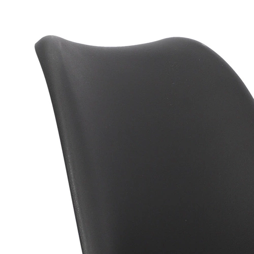 Krzesło do jadalni Eris PP Actona czarne nowoczesne z tworzywa i ekoskóry łatwe czyszczenie