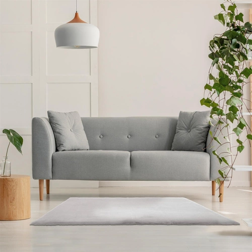 Dywan nowoczesny pluszowy Cocoonin 170x120 kremowy do salonu i sypialni miękki glamour