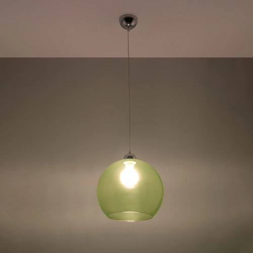 Lampa wisząca kula szklana Ball zielona nowoczesna do salonu, kuchni i jadalni