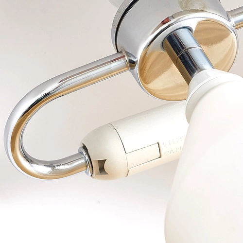 Lampa stołowa BELFUGO biała szklana nowoczesna do salonu i sypialni z podwójnym światłem 35 cm