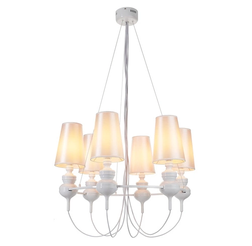 Lampa wisząca QUEEN-6 biała