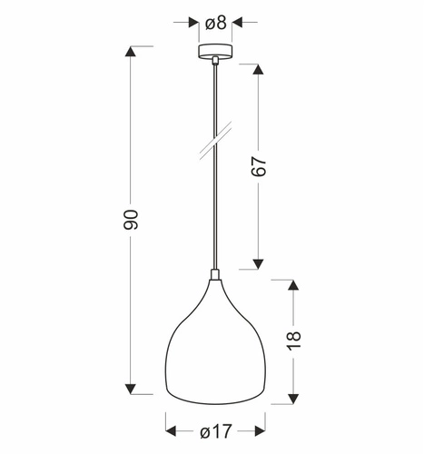 Lampa wisząca czarna Ystad 17 cm metalowa do jadalni i salonu nowoczesna Ledea