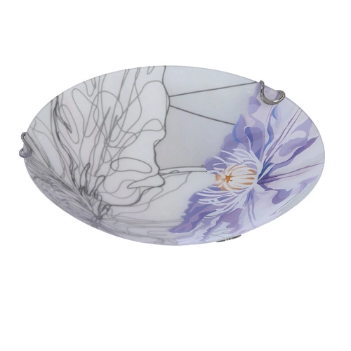 Plafon Spring 30 okrągły szklany fioletowy nowoczesny do salonu i sypialni CANDELLUX