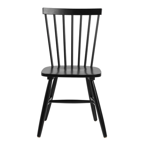 Krzesło drewniane Riano Actona czarne skandynawskie do jadalni i kuchni patyczak