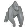 Figurka dekoracyjna Origami Gorilla Atmosphera szara nowoczesna do salonu lub na prezent