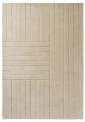 Dywan wełniany do salonu Decor Dune Oyster 140x200 nowoczesny beżowy ręcznie tkany