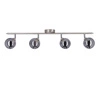 Lampa sufitowa Rodia listwa satynowy  4x40W G9 klosz grafitowy