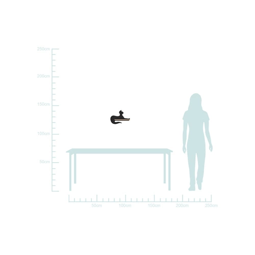 Kinkiet ścienny LED Cat czarny drewniany do pokoju dziecięcego klasyczny dekoracyjny 26 cm