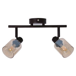 Lampa sufitowa Agra brunatny 2x40W E14  klosz bursztynowy
