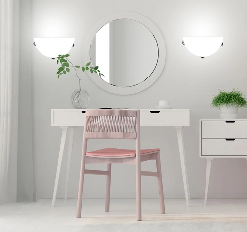 Plafon sufitowy Sara szklany biały 30 cm nowoczesny do salonu i kuchni CANDELLUX