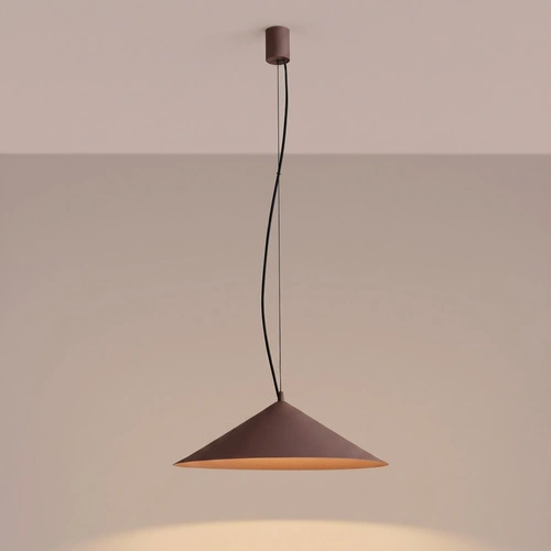 Lampa wisząca FINT LED brązowa regulowana do salonu nad stół
