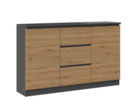 Komoda Satro 2D3S antracyt, dąb artisan 