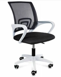 Fotel biurowy ergonomiczny Splash czarny siatkowy obrotowy z podłokietnikami do biurka