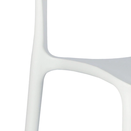 Krzesło do jadalni i ogrodu Flexi białe z tworzywa sztaplowane nowoczesne Intesi