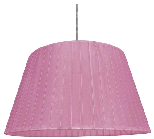 Lampa wisząca Tiziano fioletowa tkanina pojedyncza do salonu i jadalni 37 cm
