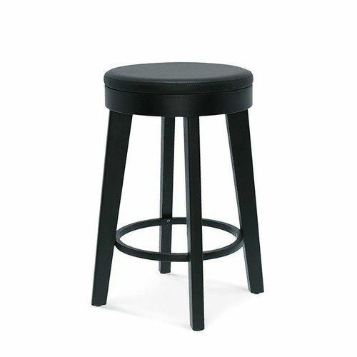 Hoker tapicerowany Ufo niski 65 cm FAMEG personalizowany do kuchni i jadalni drewno bukowe