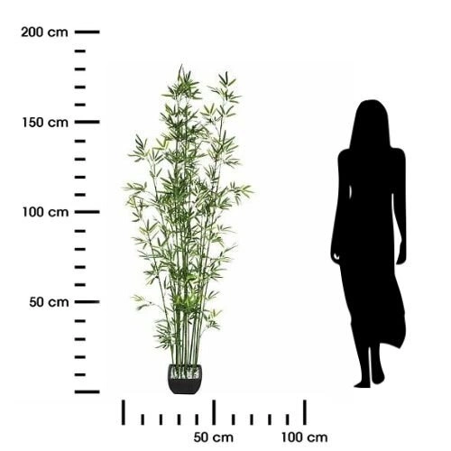 Sztuczny bambus Atmosphera 180 cm w ceramicznej doniczce zielony do salonu