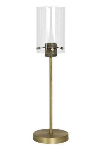 Lampa stołowa Vancouver brązowa szklana do salonu i sypialni Light&Living 55 cm skandynawska