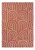 Dywan wełniany Turnabouts Claret 200x280 czerwony geometryczny do salonu nowoczesny glamour
