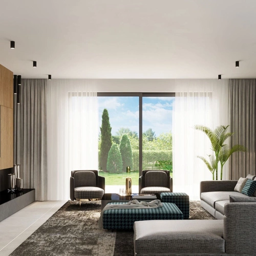 Plafon sufitowy nowoczesny Lagos czarny metalowy 60 cm do salonu i kuchni Sollux