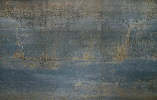 Stół rozkładany do jadalni Narel 180-230 cm nowoczesny niebieski marmur czarne nogi Intesi