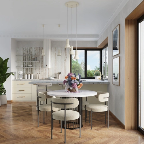 Lampa wisząca ESTRIA 1 beżowa loftowa do salonu i kuchni metalowa 120 cm