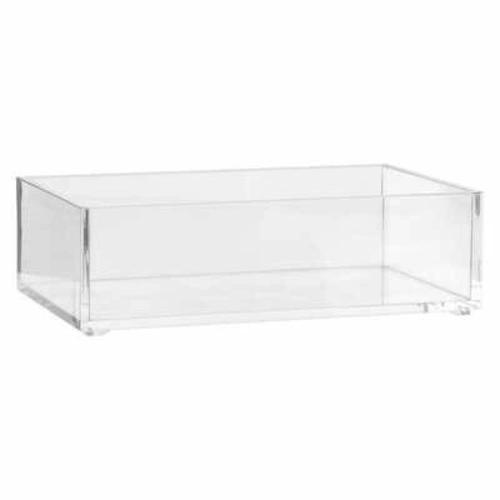 Organizer na kosmetyki do łazienki Selena transparentny 16x5 cm glamour prostokątny 5five