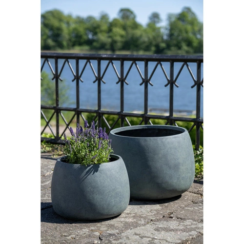 Zestaw 2 doniczek Stanbury szaro-zielone