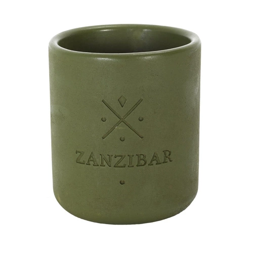 Świeca zapachowa Earth Zanzibar zielona Intesi nowoczesna dekoracyjna do salonu 10 cm