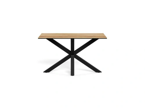 Stół Heaven 135x80 nowoczesny do jadalni ceramika dąb na czarnych nogach