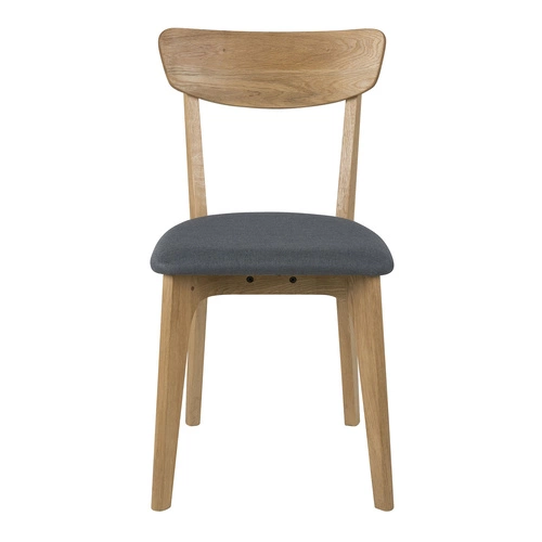 Krzesło Solen Oak Grey – szare krzesło dębowe tapicerowane w stylu skandynawskim