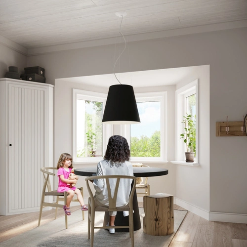 Żyrandol nowoczesny czarny GENEVE 50 do salonu i jadalni 3-punktowy Sollux Lighting