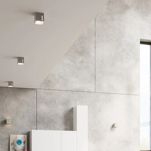 Kinkiet ścienny nowoczesny szary PIXAR Sollux Lighting aluminiowy do salonu i sypialni