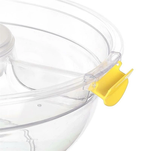 Lunchbox na sałatkę Bain de Soleil Intesi żółty z przegródkami i łyżkami do pracy lub na piknik