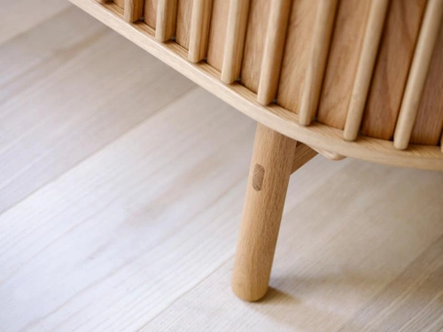 Komoda Carno drewniana ryflowana 160 cm nowoczesna do salonu