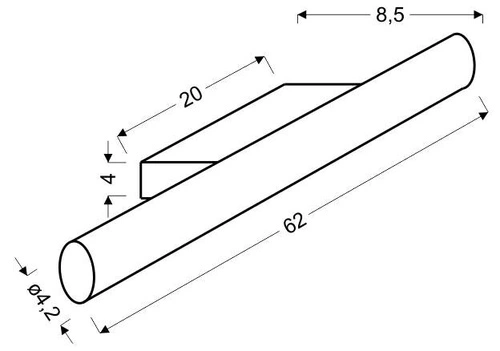 Lampa ścienna Universe listwa LED 62 cm 12W IP44 4000 K