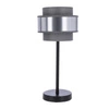 Lampka stołowa Hare czarny 1x60W E27  abażur szary+srebrny