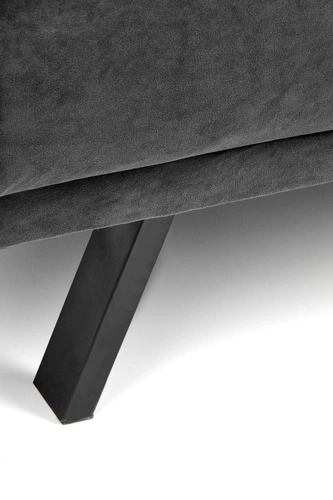 Sofa rozkładana Flow szara welurowa 3 osobowa z funkcją spania do salonu nowoczesna Intesi