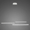 Lampa wisząca LED Ledowe Okręgi biała 80cm nowoczesna do salonu z regulacją wysokości
