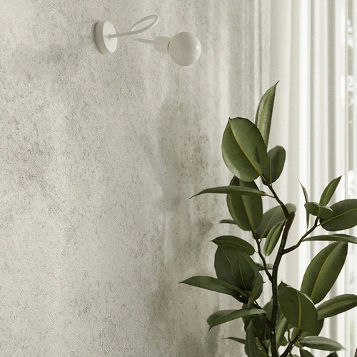 Biały żyrandol loftowy LOOP 5 do salonu i jadalni, metalowy, rozproszone światło