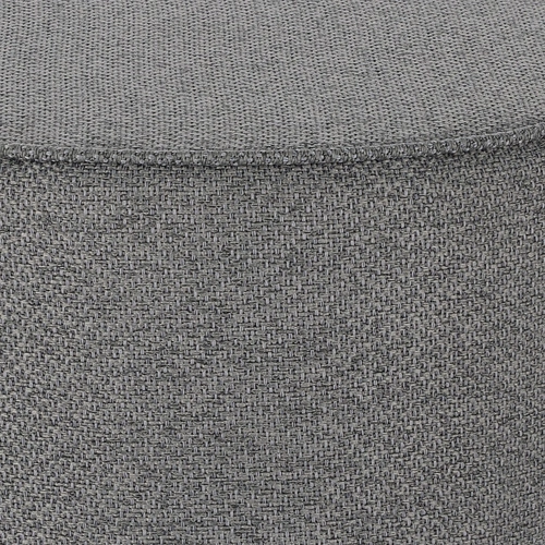 Pufa Kung XL okrągła ciemnoszara glamour do salonu tapicerowana na złotej podstawie 60x47 cm