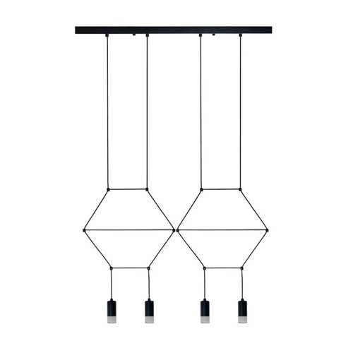 Lampa wisząca LINEA-4 LONG czarna 70 cm