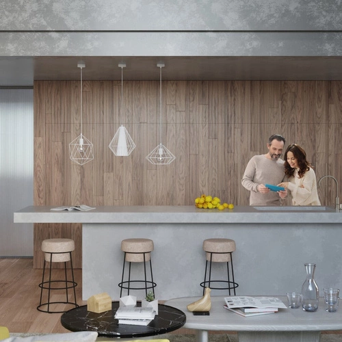 Lampa wisząca DEMI biała nowoczesna do salonu i jadalni pojedyncza 28 cm Sollux