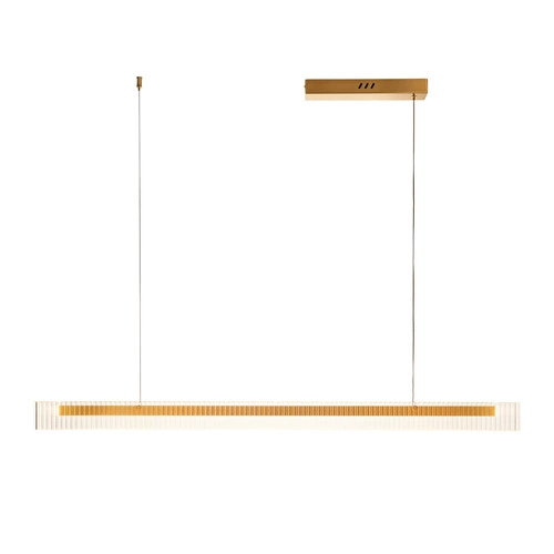 Nowoczesna lampa wisząca LONGIN-120 LED złota 120 cm nad stół do jadalni Step into Design