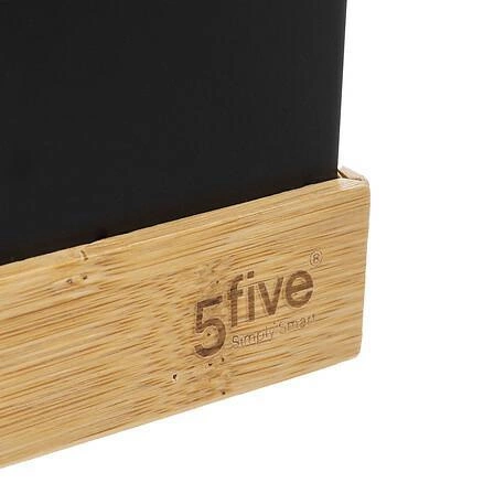 Kosz na śmieci biurowy Bava bambusowy czarny nowoczesny 27 cm 5five simply smart