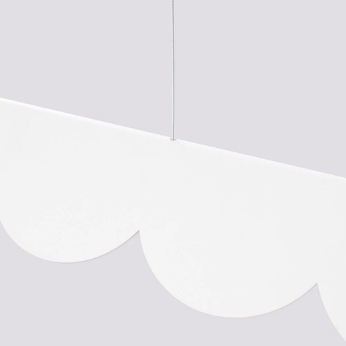 Nowoczesna lampa wisząca LED BISCUIT biała z regulacją wysokości do salonu lub nad stół